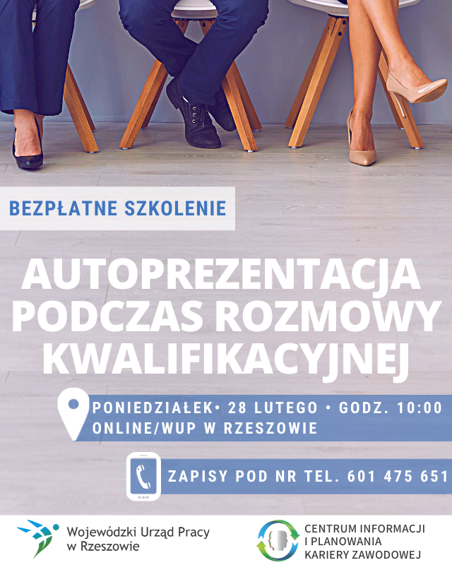 Plakat. Autoprezentacja podczas rozmowy kwalifikacyjnej