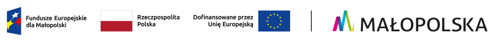 Logo Funduszy Europejskich dla Małoposlki, flaga biało-czerwona Rzeczpospolita Polska, Dofinansowane przez Unię Europejską flaga unii - granatowa z gwiazdkami